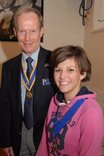 New Interact Club President with President Brian Vine